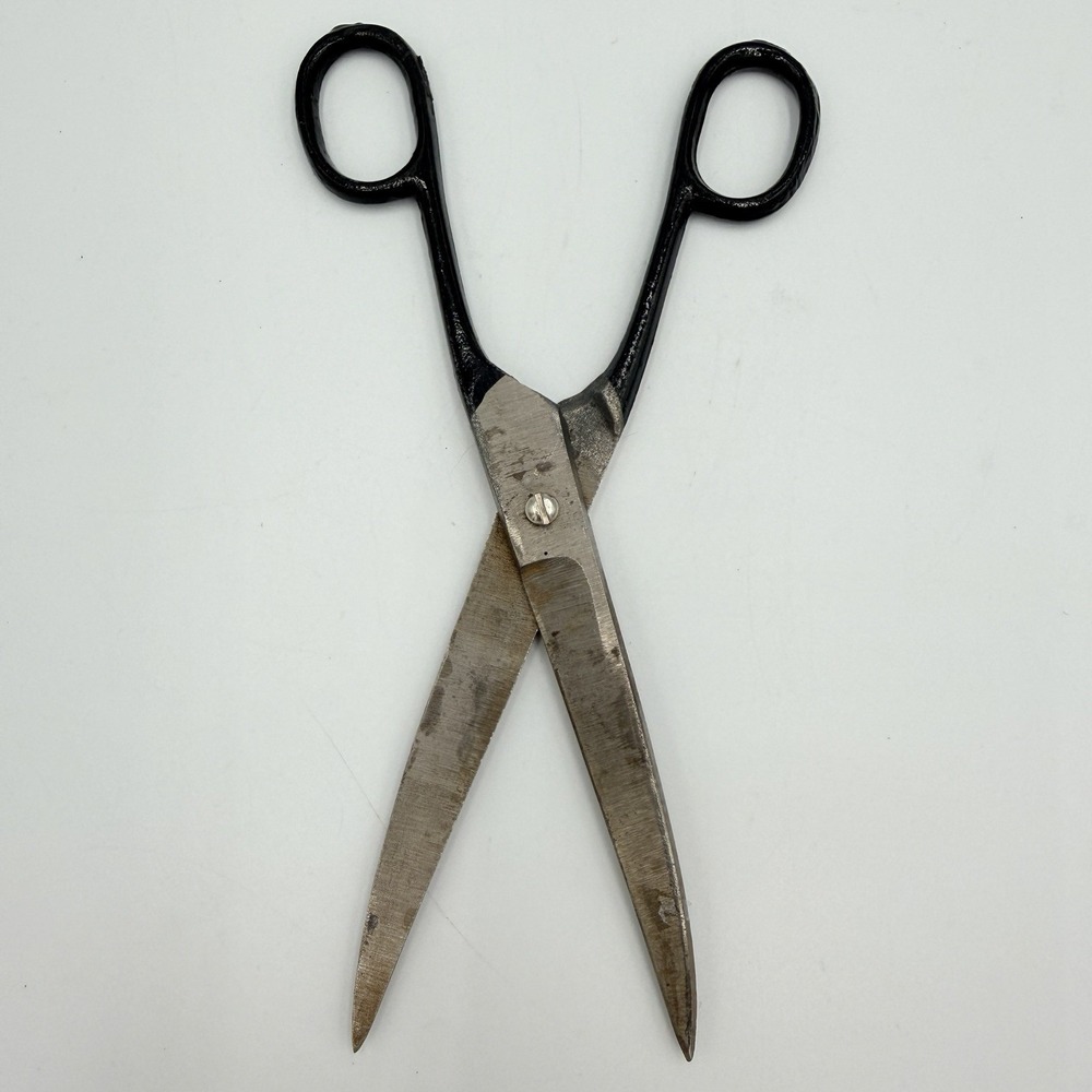 Vintage All Metal Tailor Shears Scissors 8" Heavy Duty‎ Sewing Fabric Cutter